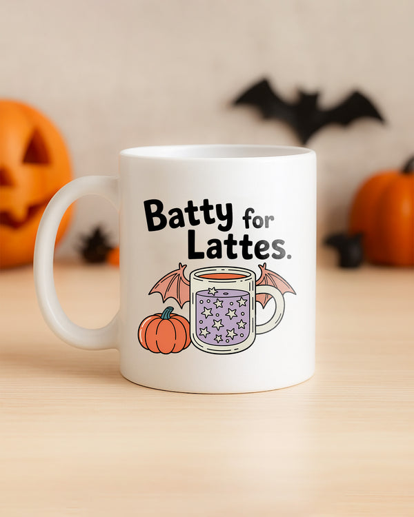 Mug Batty For Lattes Coffee Cute Halloween GMG06