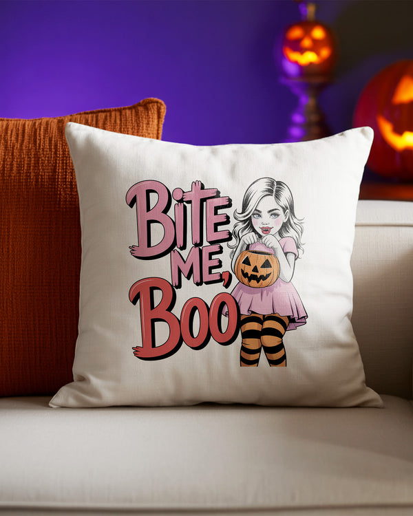Pillow Cushion Bite Me Boo Sexy Girl Cute Halloween GPL08