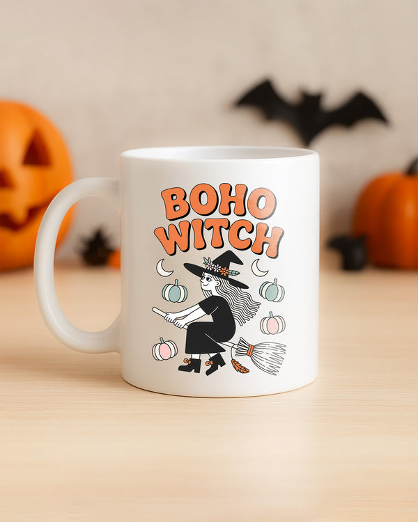 Mug Boho Witch Fly Cute Halloween GMG010
