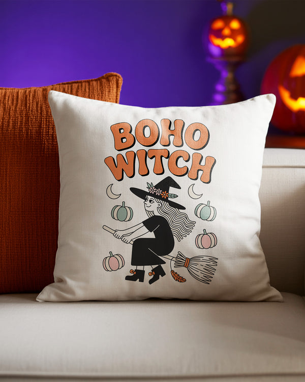 Pillow Cushion Boho Witch Fly Cute Halloween GPL010