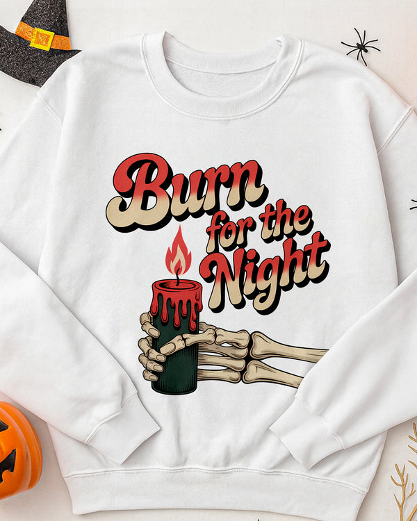 Sweater Burn All Night Skull Lighter Cute Halloween GSW025