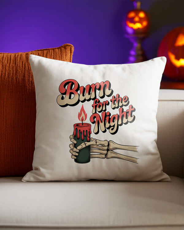 Pillow Cushion Burn All Night Skull Lighter Cute Halloween GPL025