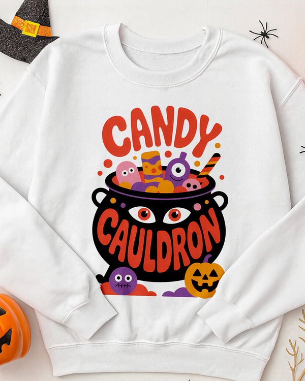 Sweater Candy Cauldron Pumpkin Cute Halloween GSW027