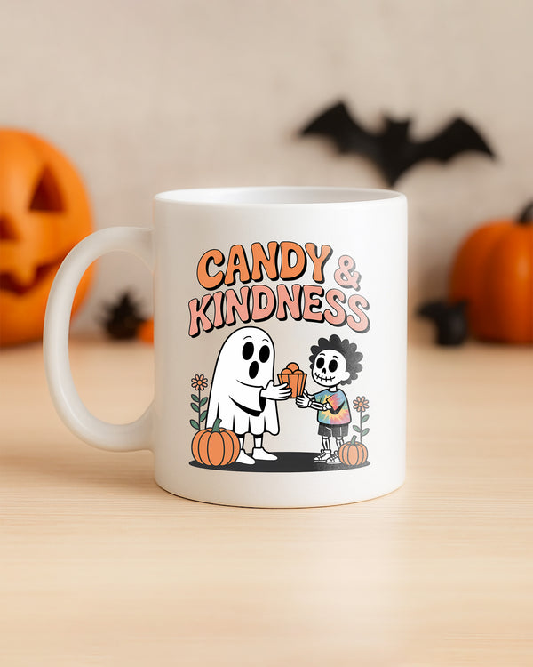 Mug Candy & Kisses Cute Friend Ghost Boy Cute Halloween GMG026