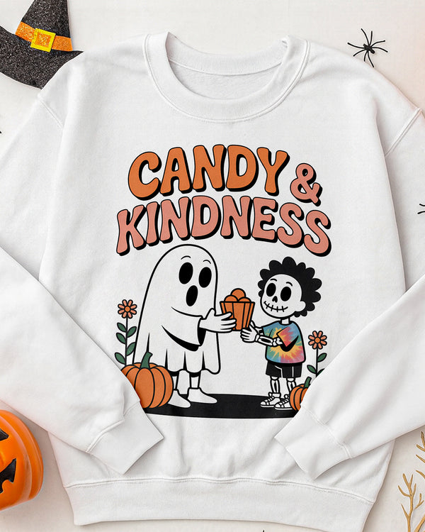 Sweater Candy & Kisses Cute Friend Ghost Boy Cute Halloween GSW026