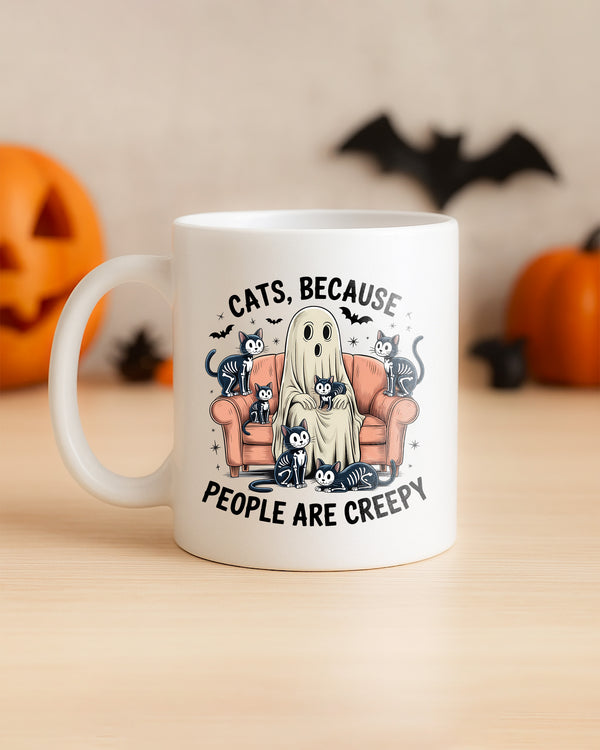 Mug Cats Because People Are Creepy Cute Halloween GMG029
