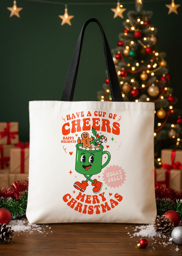 Canvas Totebag Have A Cup Of Cheers Merry Christmas GTT0359