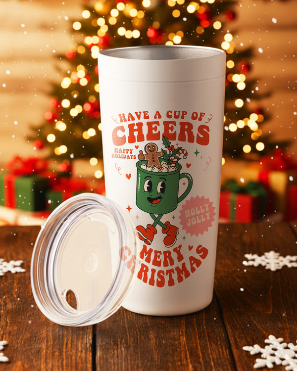 Stainless Tumbler Tis Have A Cup Of Cheers Merry Christmas GTB0220