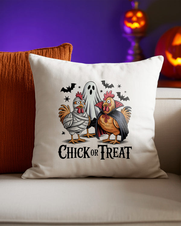 Pillow Cushion Chick Or Treat Rooster Cute Halloween GPL030