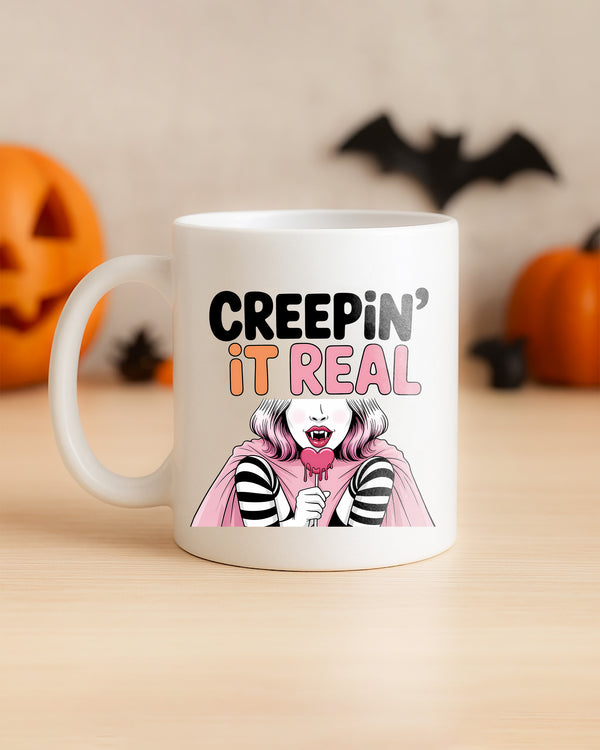 Mug Creepin’ It Real Sexy Girl Ice Cream Cute Halloween GMG034