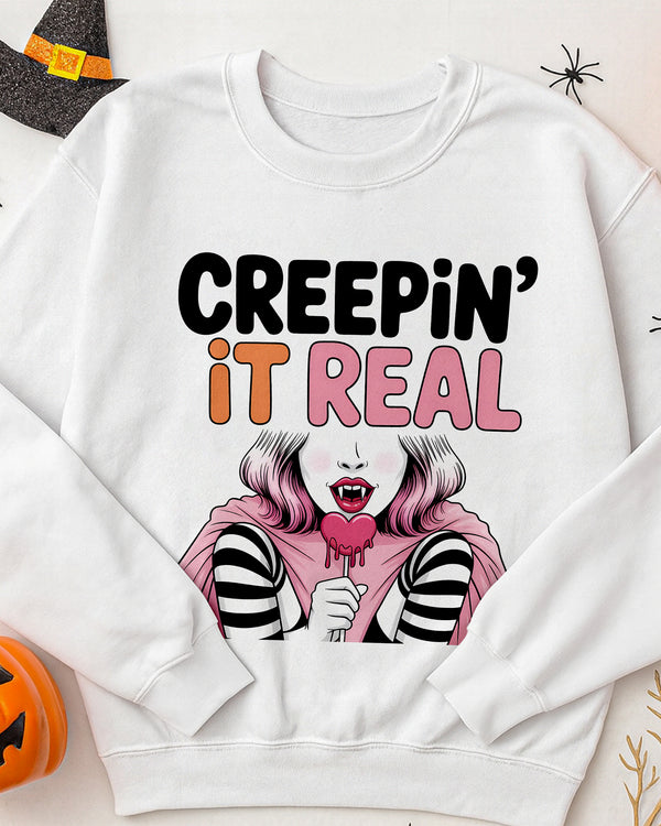 Sweater Creepin’ It Real Sexy Girl Ice Cream Cute Halloween GSW034
