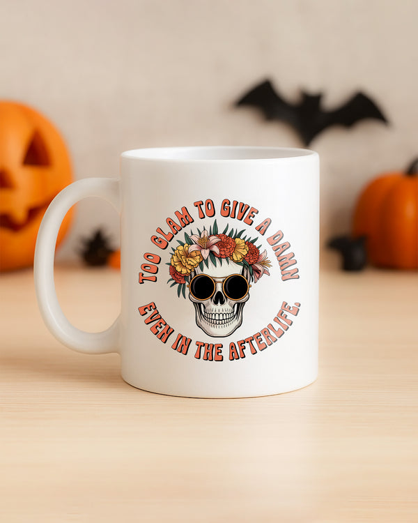 Mug Fear In The Afterlife Skull Sunglasses Flower Cute Halloween GMG040