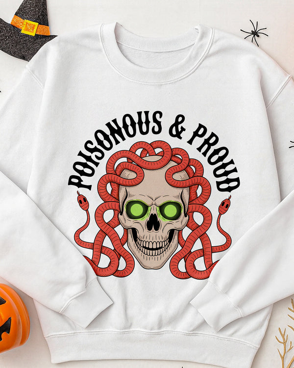 Sweater Froghorns & Proud Skull Snake Cute Halloween GSW042
