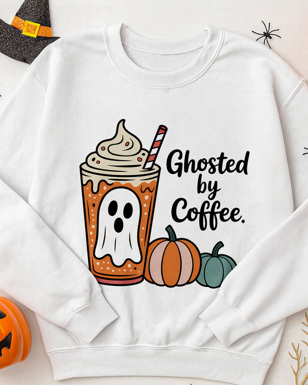 Sweater Ghosted by Coffee Cute Halloween GSW045