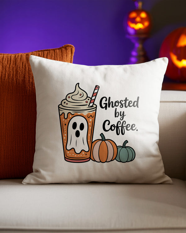 Pillow Cushion Ghosted by Coffee Cute Halloween GPL050