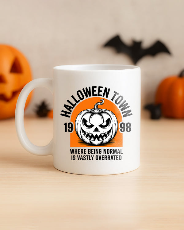 Mug Halloween Town 1998 Skull Pumpkin Cute Halloween GMG054