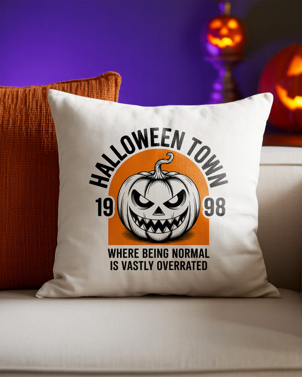 Pillow Cushion Halloween Town 1998 Skull Pumpkin Cute Halloween GPL060