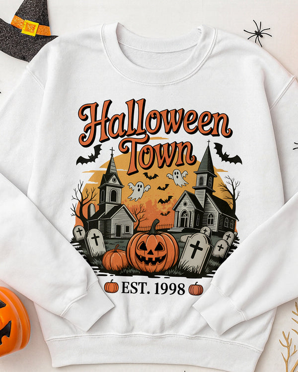 Sweater Halloween Town Est. 1998 Pumpkin Cute Halloween GSW055