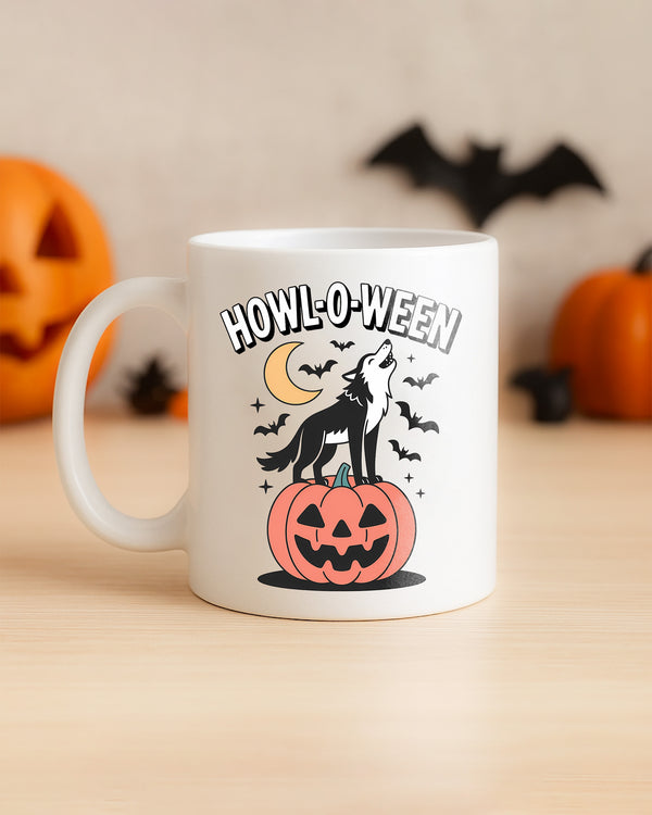Mug Howl-O-Ween Wolf Pumpkin Cute Halloween GMG064