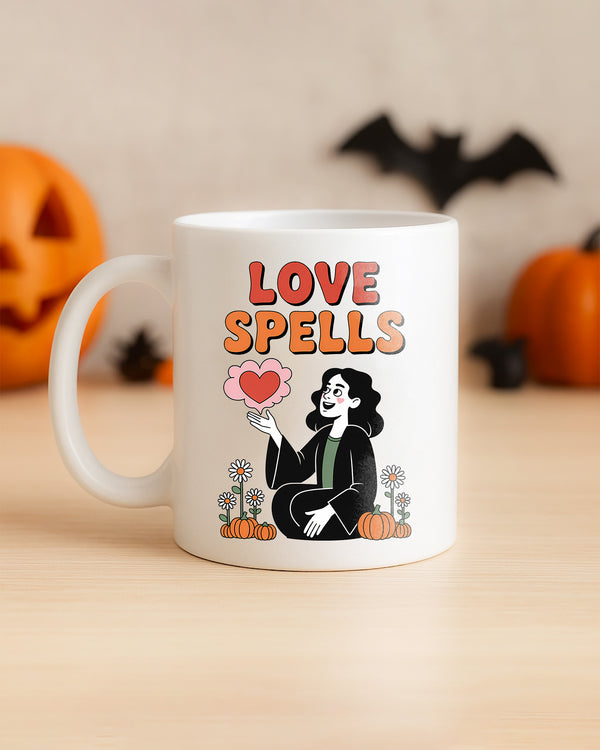 Mug Love Spells Boho Witch Cute Halloween GMG069