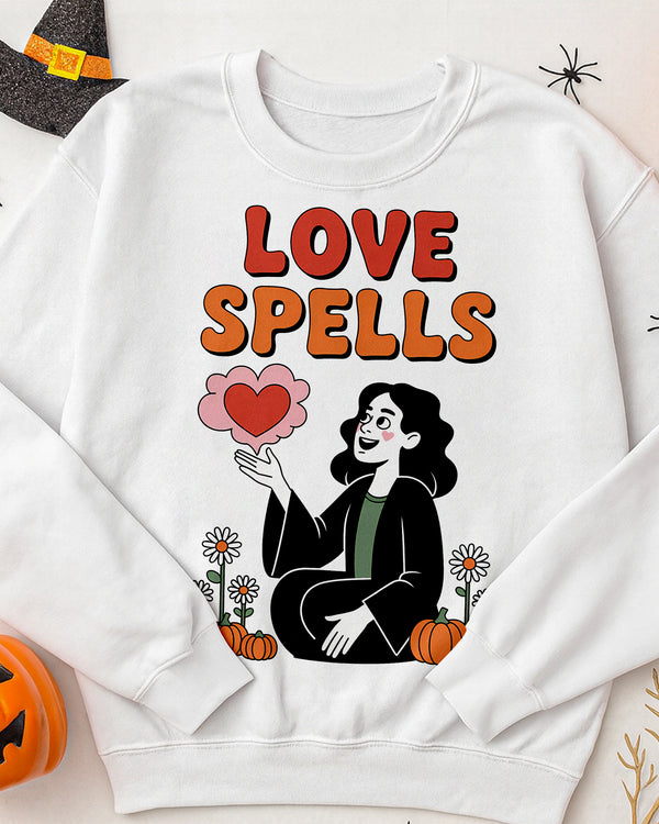 Sweater Love Spells Boho Witch Cute Halloween GSW069