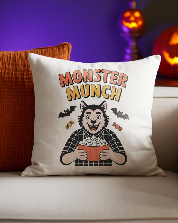 Pillow Cushion Monster Munch Popcorn Wolf Cute Halloween GPL081