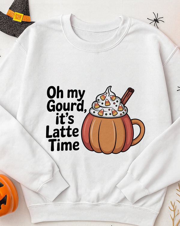 Sweater Oh My Gourd It’s Latte Time Pumpkin Cute Halloween GSW075