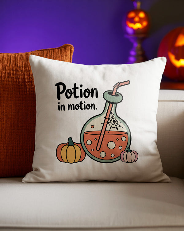 Pillow Cushion Case Potion In Motion Pumpkin Cute Halloween GPL088