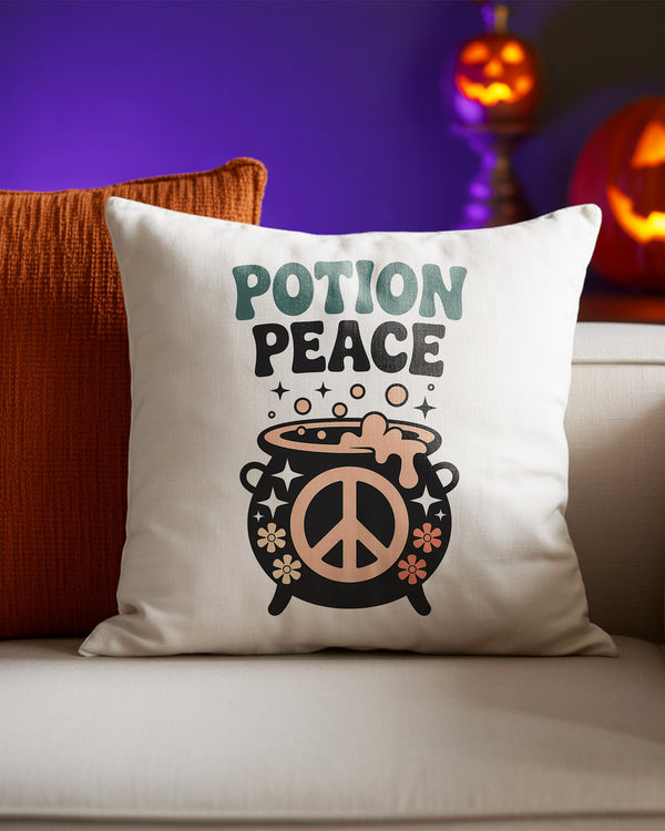 Pillow Cushion Case Potion Peace Cauldron Cute Halloween GPL090
