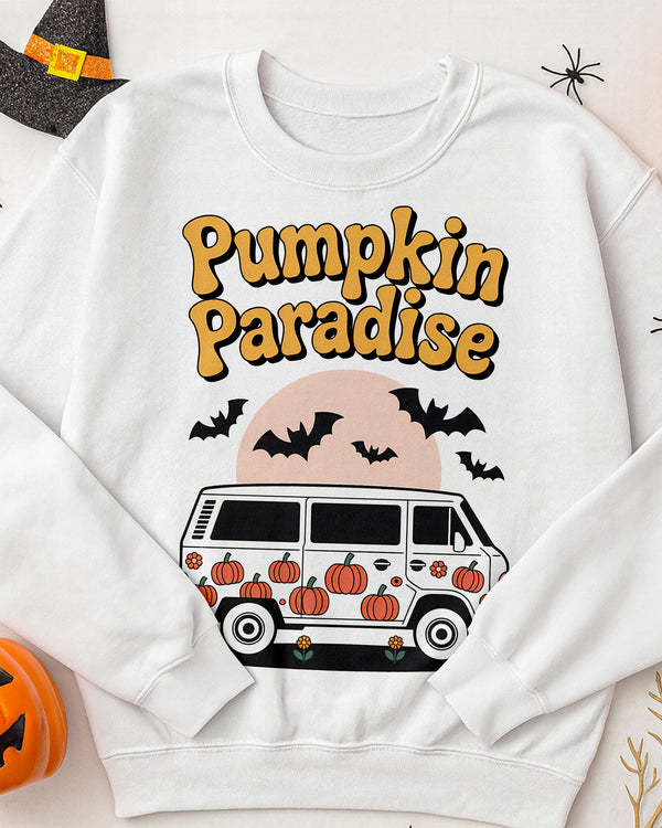 Sweater Pumpkin Paradise Bus Bat Cute Halloween GSW081