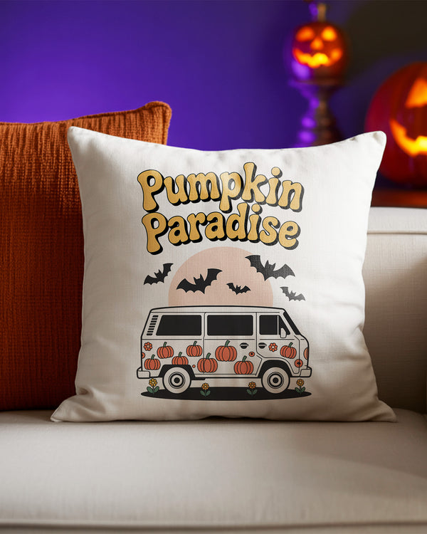 Pillow Cushion Case Pumpkin Paradise Bus Bat Cute Halloween GPL091
