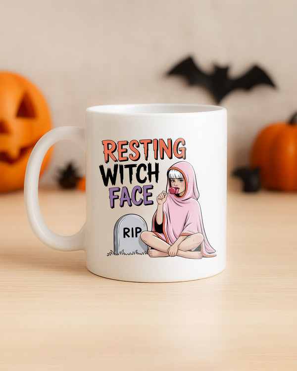 Mug Resting Witch Face Sexy Girl Cute Halloween GMG084