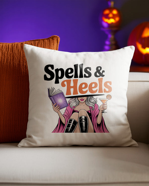 Pillow Cushion Spells & Heels Chill Girl Cute Halloween 01 GPL0110