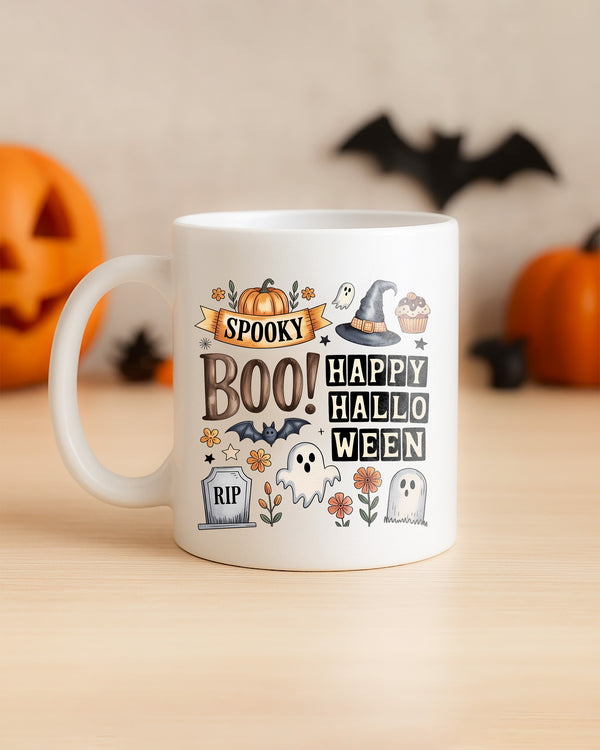Mug Spooky Boo Happy Halloween Cute Halloween GMG096