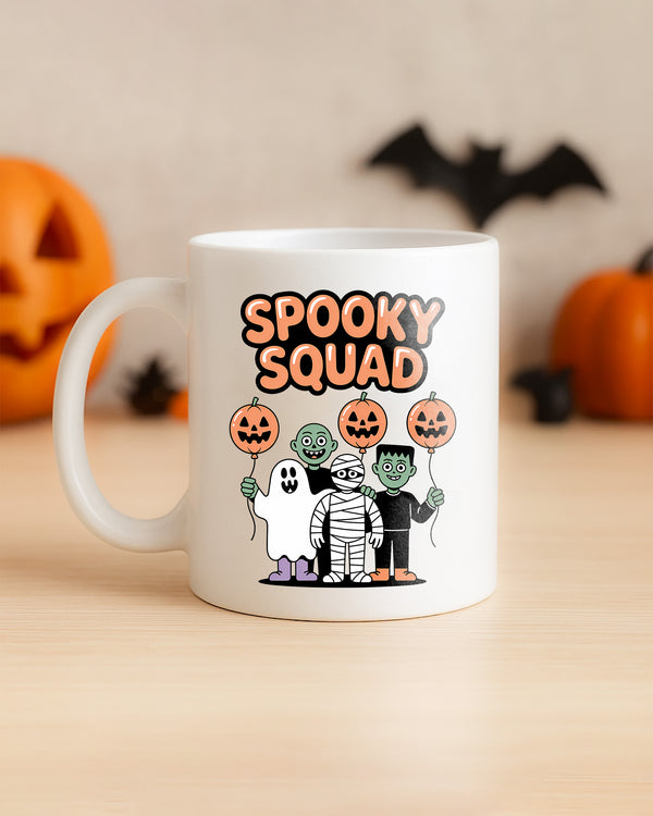 Mug Spooky Squad Pumpkin Balloon Zombies Cute Halloween GMG0101