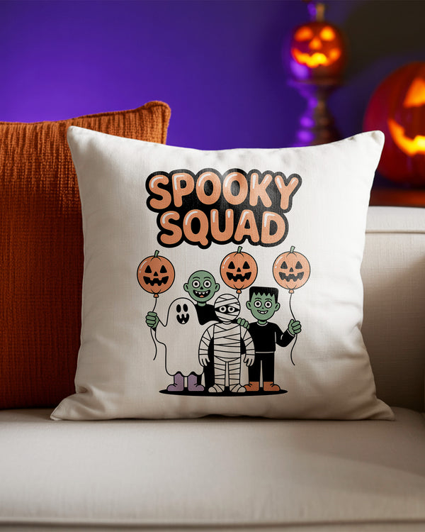 Pillow Cushion Spooky Squad Pumpkin Balloon Zombies Cute Halloween GPL0119