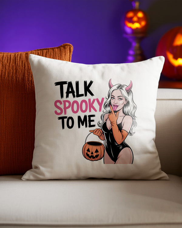 Pillow Cushion Talk Spooky To Me Sexy Girl 01 Cute Halloween GPL0123