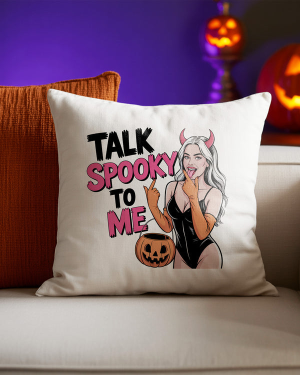 Pillow Cushion Talk Spooky To Me Sexy Girl 02 Cute Halloween GPL0124