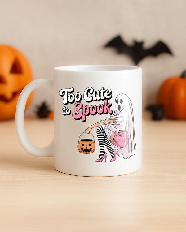 Mug Too Cute To Spook Ghost with High Heels Cute Halloween GMG0118