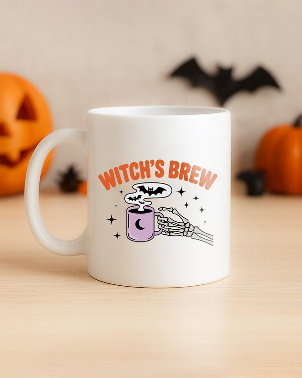 Mug Witch Brew Skeleton with Moon Coffee Cute Halloween GMG0136
