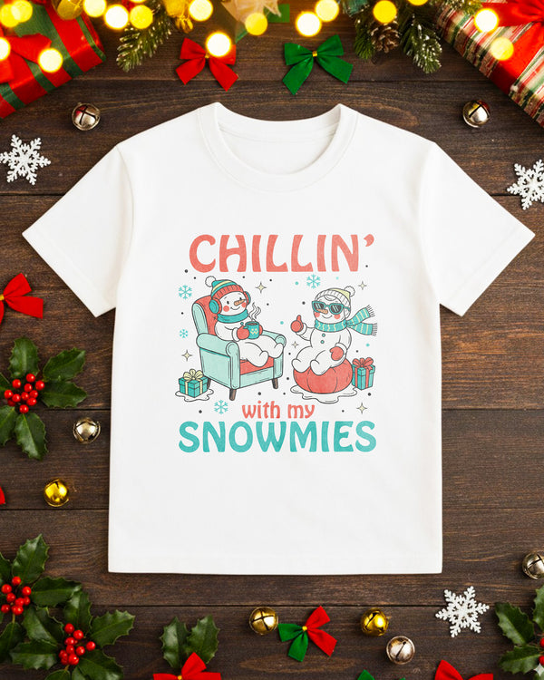 T-shirt Chilllin With My Snowmies Cute Christmas GTS01