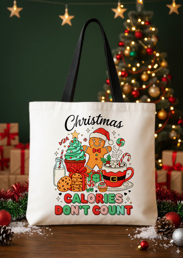 Canvas Totebag Christmas Calories Don’T Count GTT0360