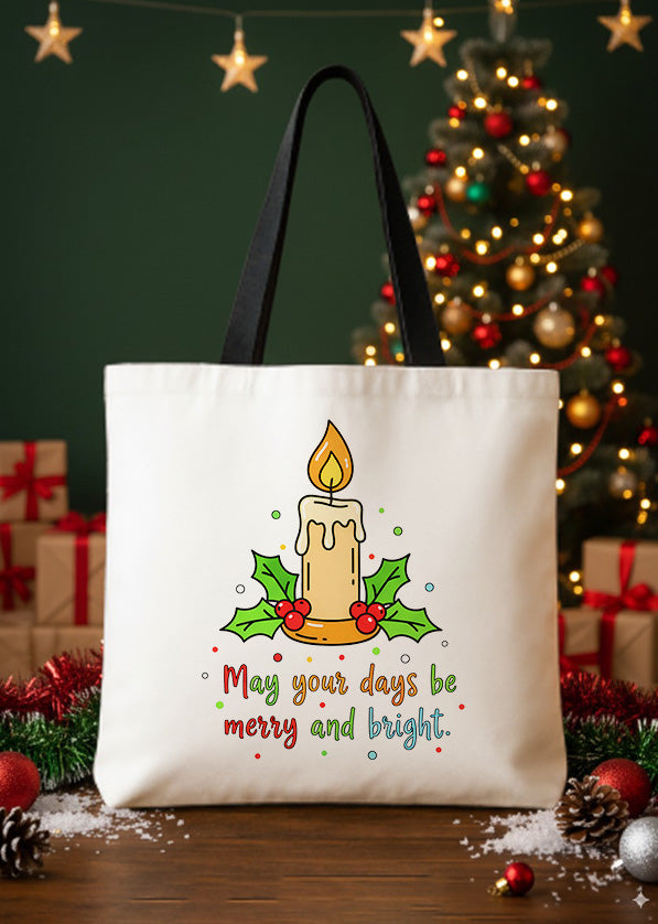Canvas Totebag May Your Days Be Merry And Bright GTT0339