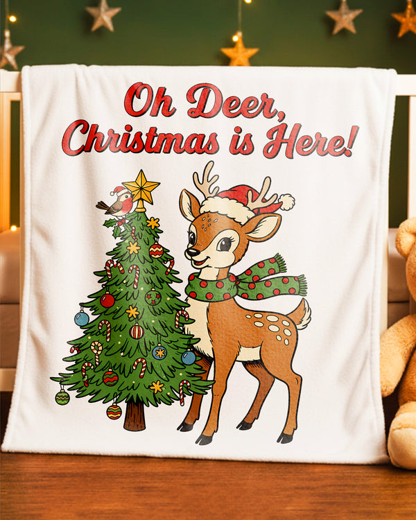 Blanket Christmas Deer Tree Oh Deer Happy Christmas GBL022