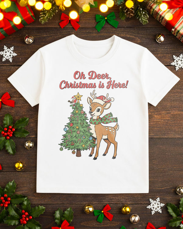 T-shirt Christmas Deer Tree Oh Deer Cute Christmas GTS02