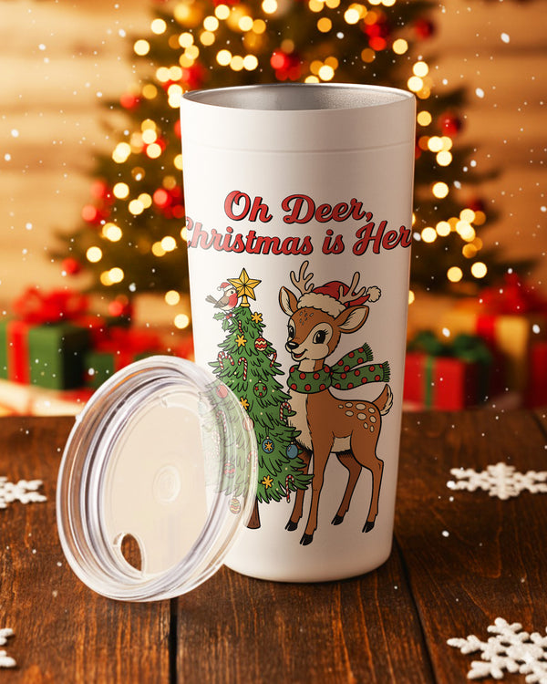 Stainless Tumbler Christmas Deer Tree Oh Deer Cute Christmas GTB0151