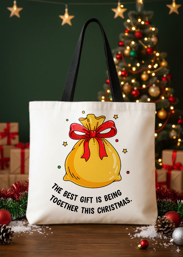 Canvas Totebag The Best Gif Is Being Together This Christmas GTT0340
