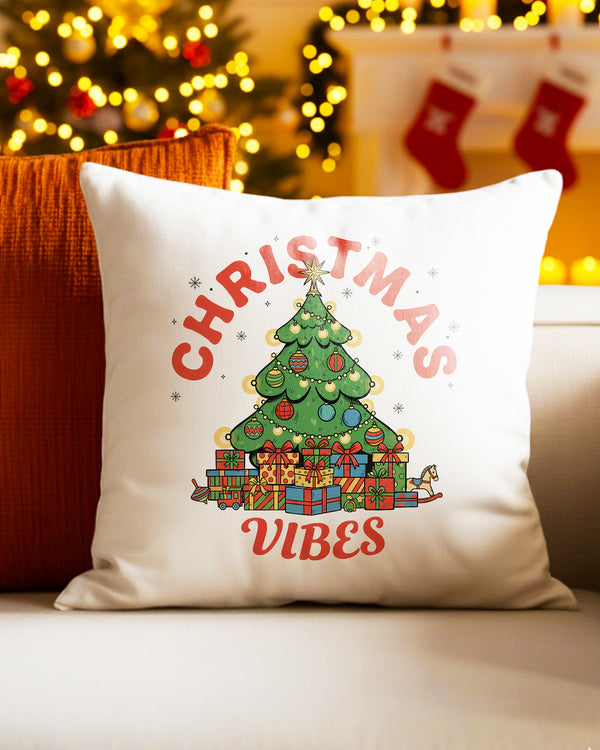 Pillow Cushion Case Christmas Tree Gifts Vibes Cute Christmas GPL0209