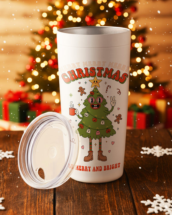 Stainless Tumbler Tis Christmas Be Merry And Bright  GTB0222