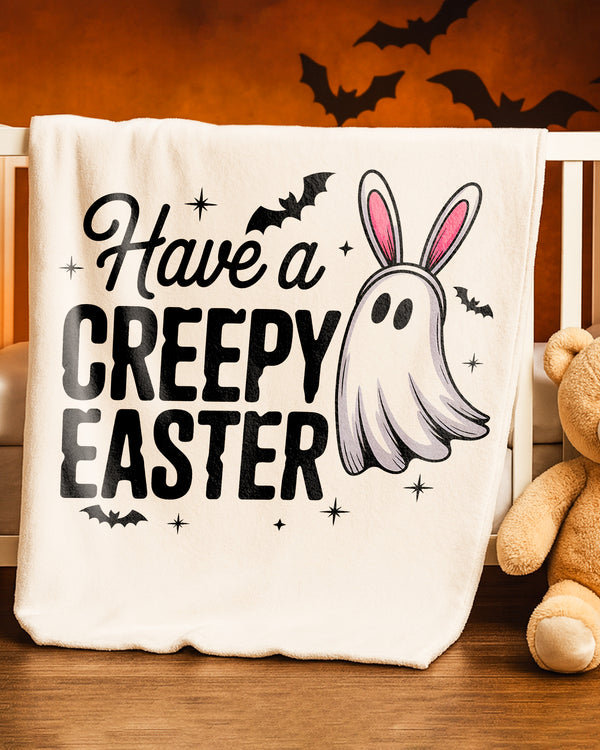 Blanket Creepy Easter Bunny Ghost Cute Halloween GBL04